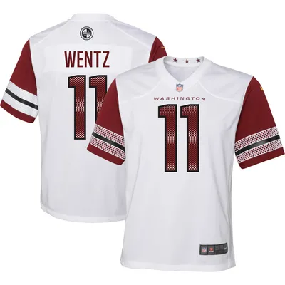 Maillot de match Nike Carson Wentz blanc Washington Commanders pour jeune