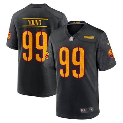 Maillot de match Nike Chase Young Washington Commanders noir pour jeune