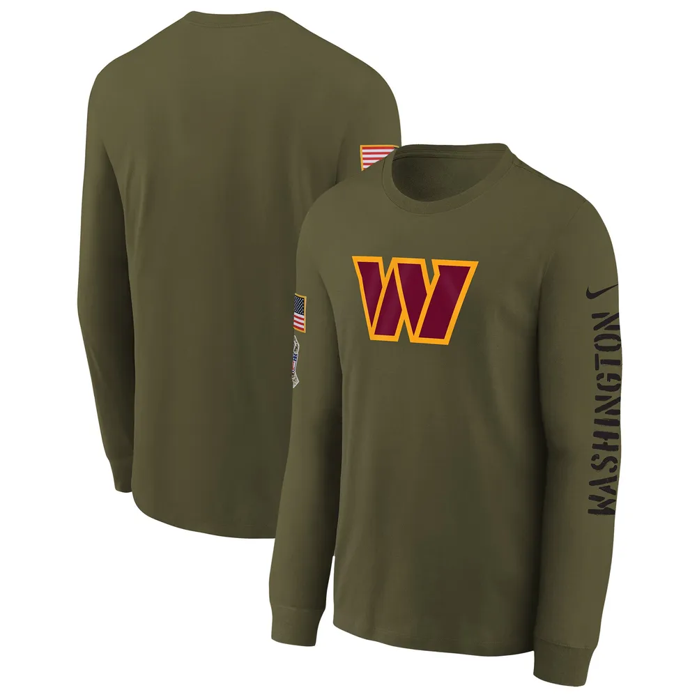 Nike Men's Washington Commanders Historic Logo Black Long Sleeve T-Shirt