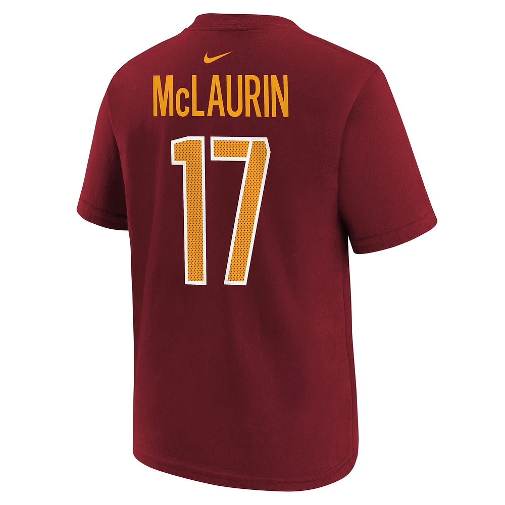 T-shirt Nike Terry McLaurin bordeaux pour jeune avec nom et numéro de joueur des Washington Commanders