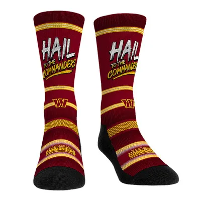 Washington Commanders Rock Em Socks Youth Team Slogan Crew Socks