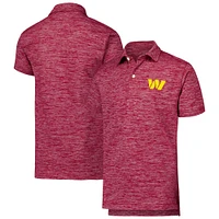 Youth Wes & Willy Burgundy Washington Commanders Cloudy Yarn Polo