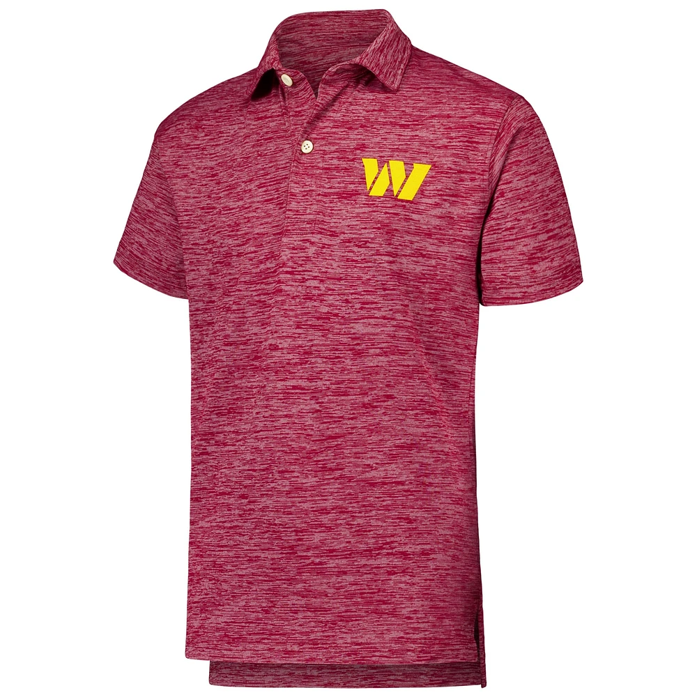 Youth Wes & Willy Burgundy Washington Commanders Cloudy Yarn Polo