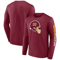 Men's Fanatics Burgundy Washington Football Team Clear Sign Long Sleeve T-Shirt