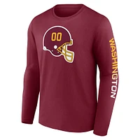 Men's Fanatics Burgundy Washington Football Team Clear Sign Long Sleeve T-Shirt