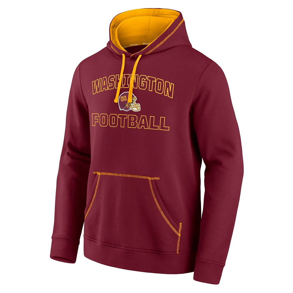 Men's Fanatics Burgundy Washington Football Team Tiebreaker Pullover Hoodie