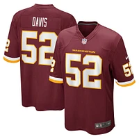 Men's Nike Jamin Davis Burgundy Washington Football Team Game Jersey