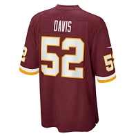 Men's Nike Jamin Davis Burgundy Washington Football Team Game Jersey