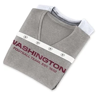 Fanatics pour femmes, équipe de football Washington, gris chiné/blanc - Pack combiné t-shirts à col en V