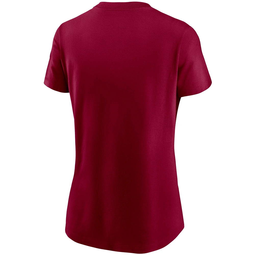 Women's Nike Burgundy Washington Football Team Logo Essential T-Shirt