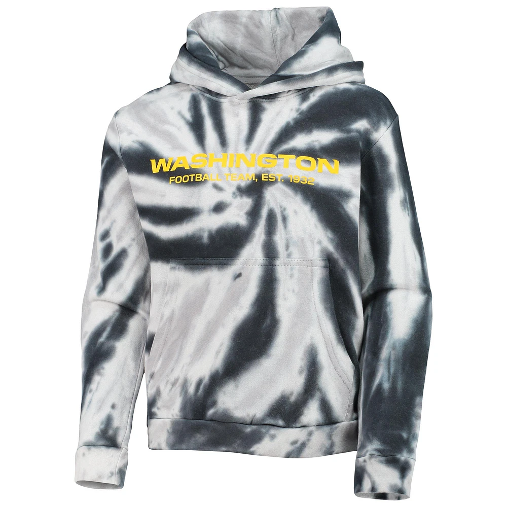 Youth Black Washington Football Team Tie-Dye Pullover Hoodie