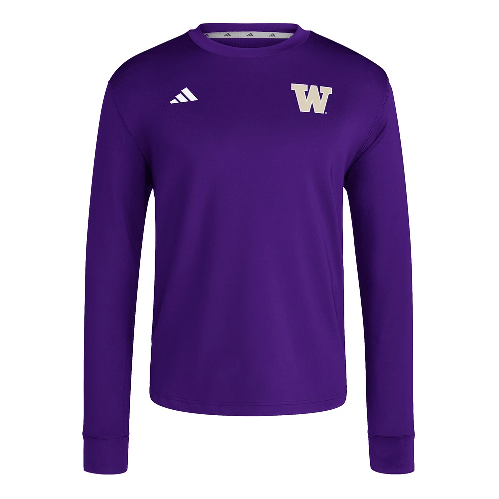 Men's adidas  Purple Washington Huskies Dugout Pullover Sweatshirt