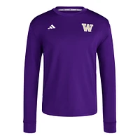 Men's adidas  Purple Washington Huskies Dugout Pullover Sweatshirt