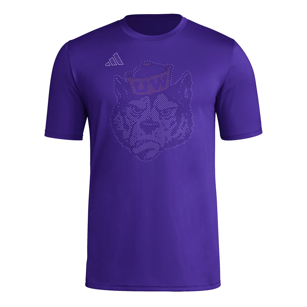 Men's adidas  Purple Washington Huskies Locker Local Impression AEROREADY T-Shirt