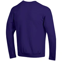 Men's Champion  Purple Washington Huskies Arch Over Logo Pullover Sweatshirt