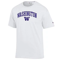 Men's Champion  White Washington Huskies Arch Over Logo T-Shirt
