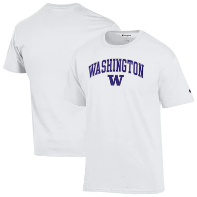 Men's Champion  White Washington Huskies Arch Over Logo T-Shirt