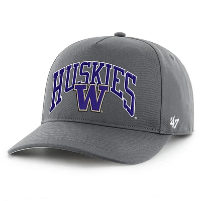 Casquette ajustable à attelage classique '47 anthracite Washington Huskies pour hommes