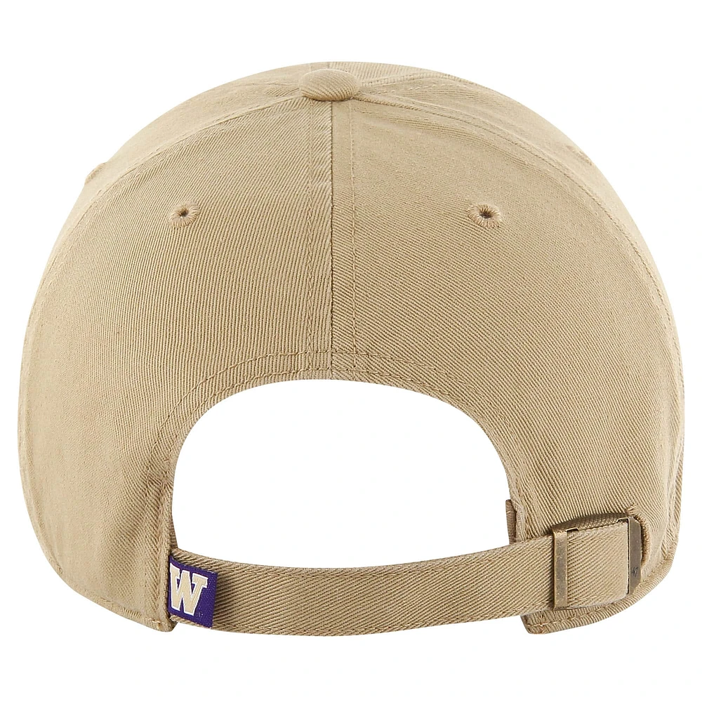 Men's '47 Khaki Washington Huskies Clean Up Adjustable Hat