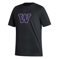 Men's adidas Black Washington Huskies Logo Fresh T-Shirt