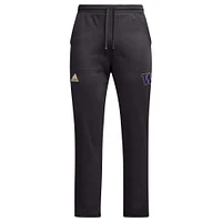 Men's adidas Black Washington Huskies Open Hem AEROREADY Pants