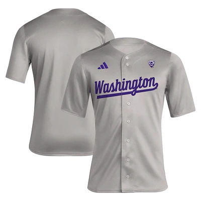 Maillot de baseball réplique adidas des Huskies Washington pour hommes, gris