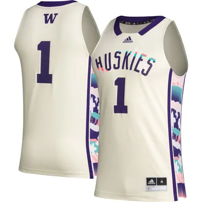 Adidas #1 Khaki Washington Huskies Honoring Black Excellence Maillot de basket-ball pour homme