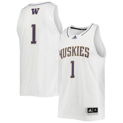 Men's adidas #1 Washington Huskies Swingman Basketball Jersey