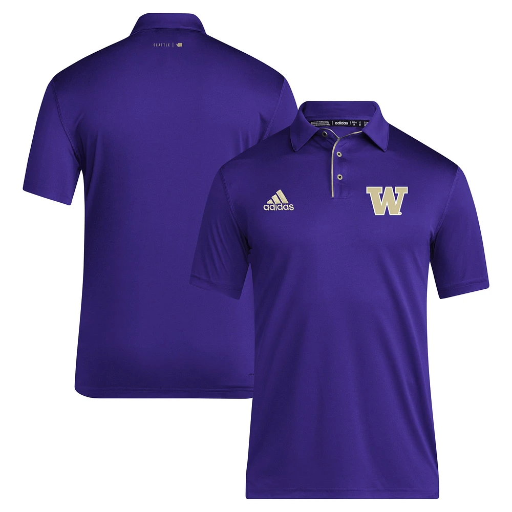 Men's adidas Washington Huskies 2024 Coaches AEROREADY Polo