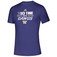 Men's adidas Purple Washington Huskies B1G Time For The Dawgs T-Shirt