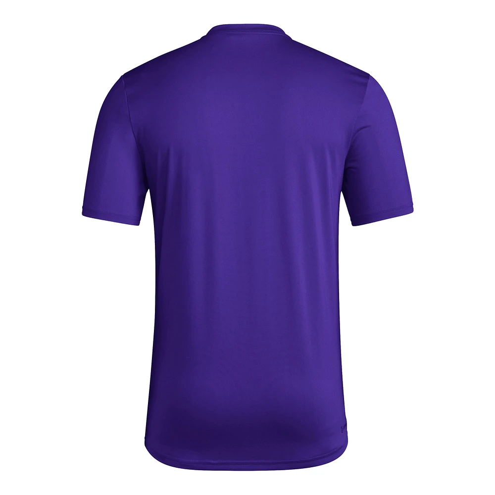 Men's adidas Purple Washington Huskies Locker On-Court The Fade Pregame AEROREADY T-Shirt