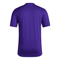 Men's adidas Purple Washington Huskies Locker On-Court The Fade Pregame AEROREADY T-Shirt