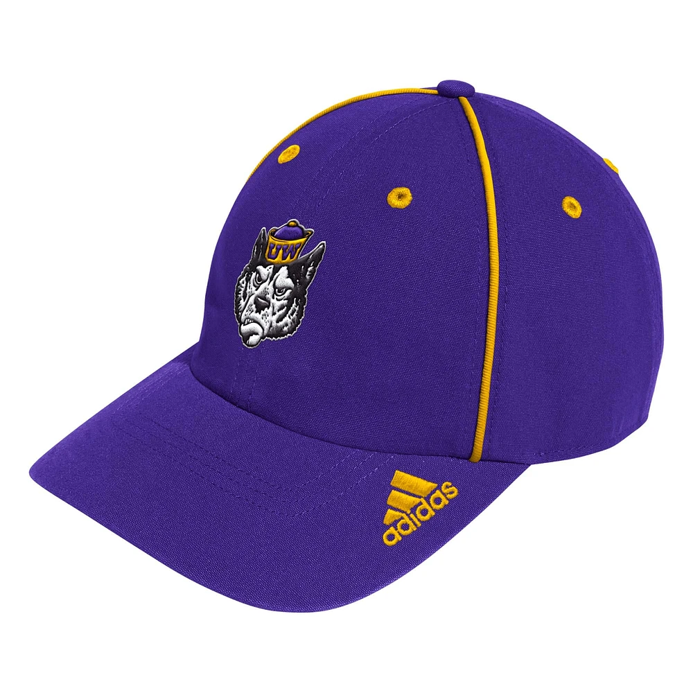 Casquette ajustable et ample pour hommes, Pack d'athlète de vestiaire des Washington Huskies de Washington Huskies, violet adidas