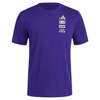 T-shirt adidas violet Washington Huskies Reverse Retro Baseball 2 Hit pour hommes