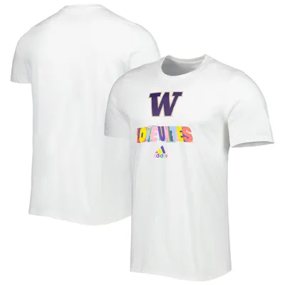 T-shirt blanc adidas Washington Huskies Pride Fresh pour homme