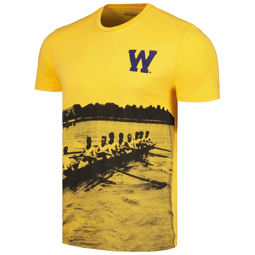 Men's Blue 84  Gold Washington Huskies Rowing the Boys Boat T-Shirt