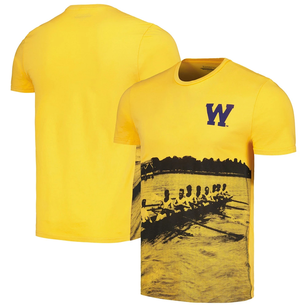 Men's Blue 84  Gold Washington Huskies Rowing the Boys Boat T-Shirt