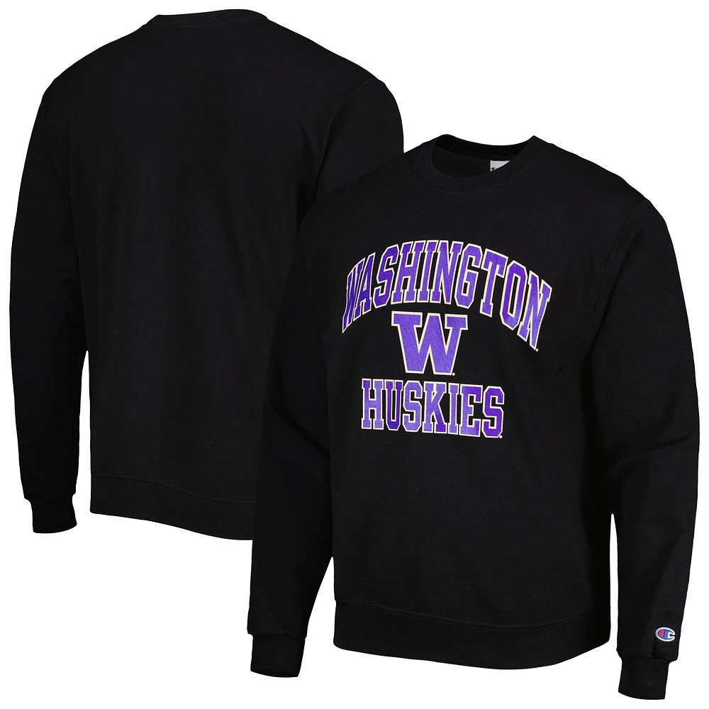 Sweat-shirt Champion Black Washington Huskies High Motor pour homme