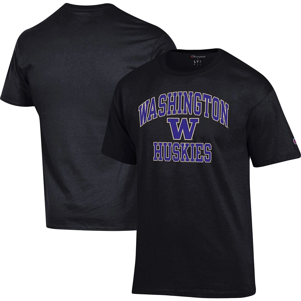 T-shirt Champion Black Washington Huskies High Motor pour homme