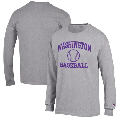 Washington Huskies Champion Baseball Icon Long Sleeve T-Shirt
