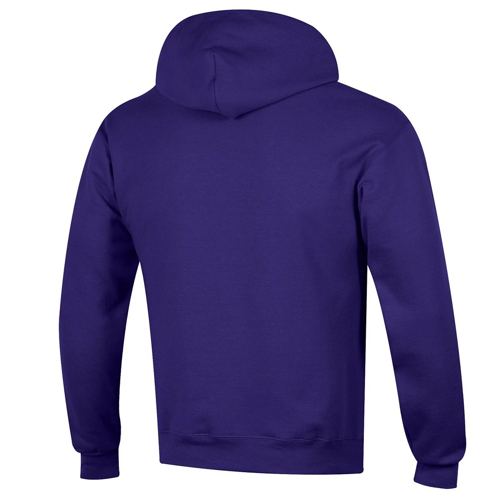 Sweat à capuche en polaire Basic Arch violet Champion pour homme des Washington Huskies