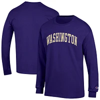 Men's Champion Washington Huskies Basic Arch Long Sleeve T-Shirt
