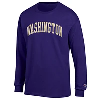 Men's Champion Washington Huskies Basic Arch Long Sleeve T-Shirt
