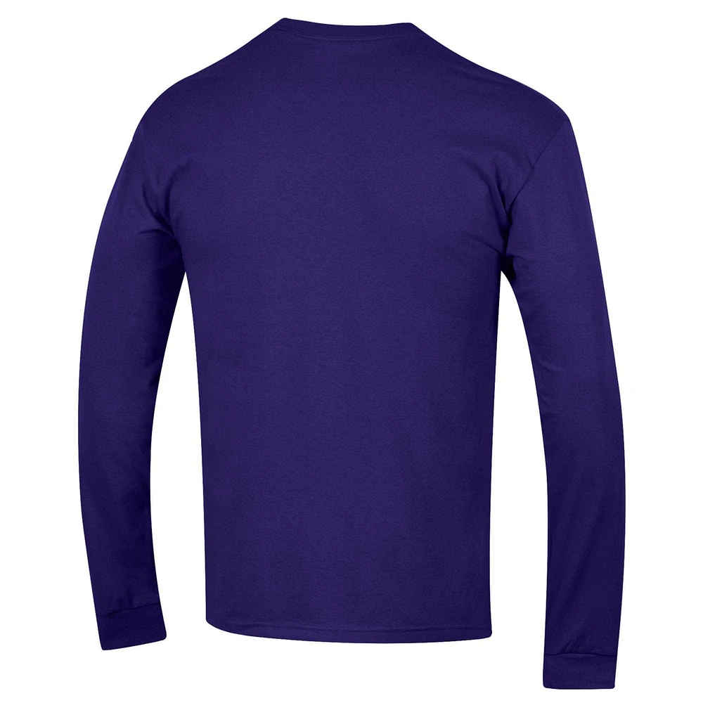 Men's Champion Washington Huskies Basic Arch Long Sleeve T-Shirt