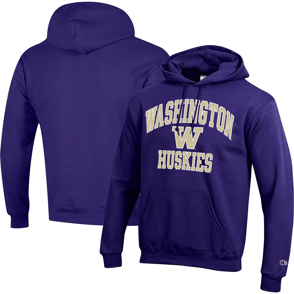 Sweat à capuche violet Champion pour hommes des Huskies de Washington High Motor