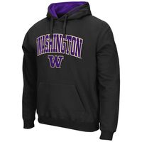 Men's Colosseum Washington Huskies Arch & Logo 3.0 Pullover Hoodie