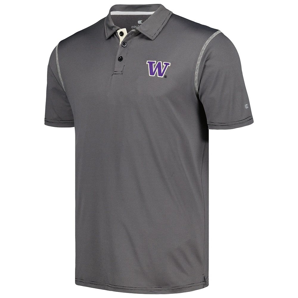 Men's Colosseum  Black Washington Huskies Cameron Polo