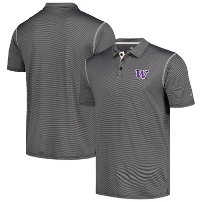 Men's Colosseum  Black Washington Huskies Cameron Polo