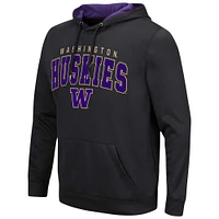 Men's Colosseum Black Washington Huskies Resistance Pullover Hoodie