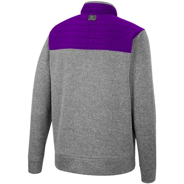 Veste Colosseum Charcoal/Violet Washington Huskies Putter Herringbone Full-Zip pour homme